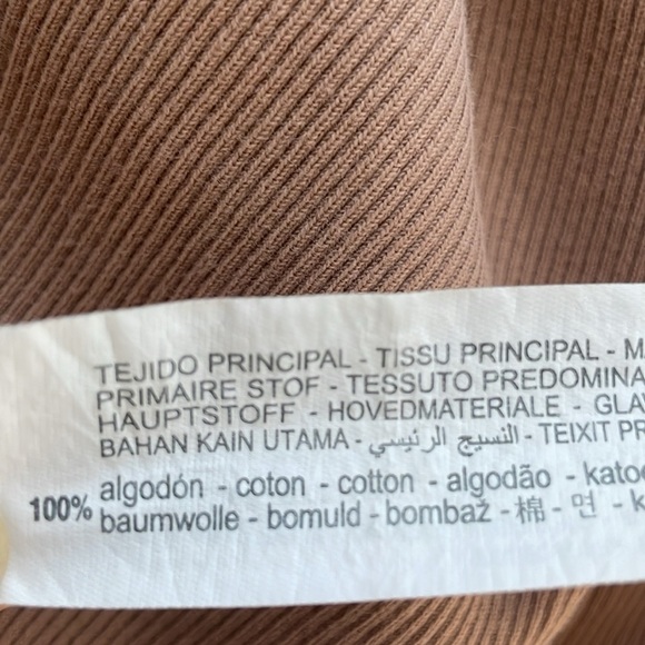 Zara Brown/Pink Biker Shorts/Skort. Size Large. Ribbed Biker Shorts with Skirt. - Picture 11 of 11